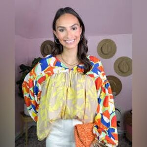 Bucket List Colorful Women's Top Size Small